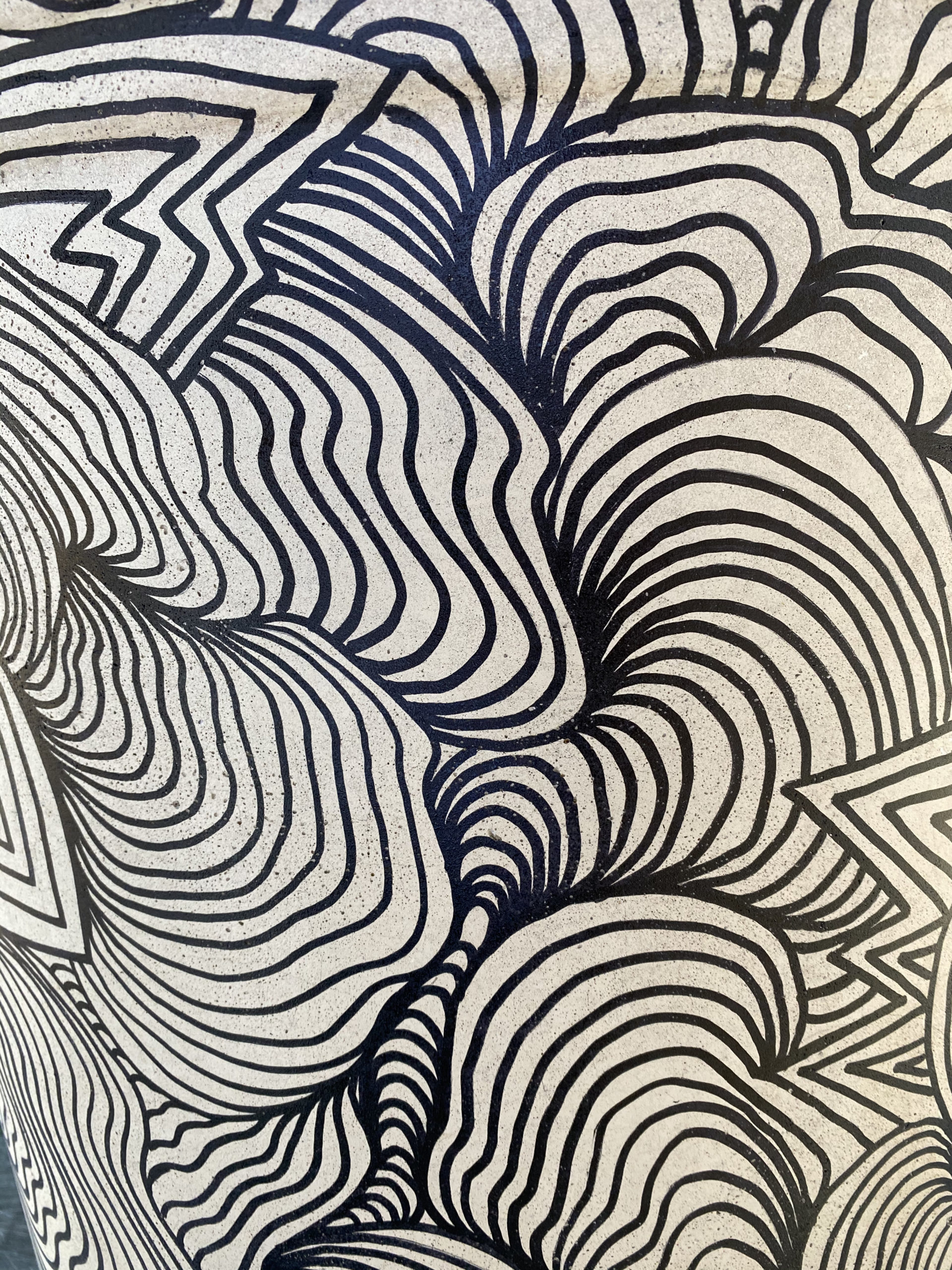 planter lines close up