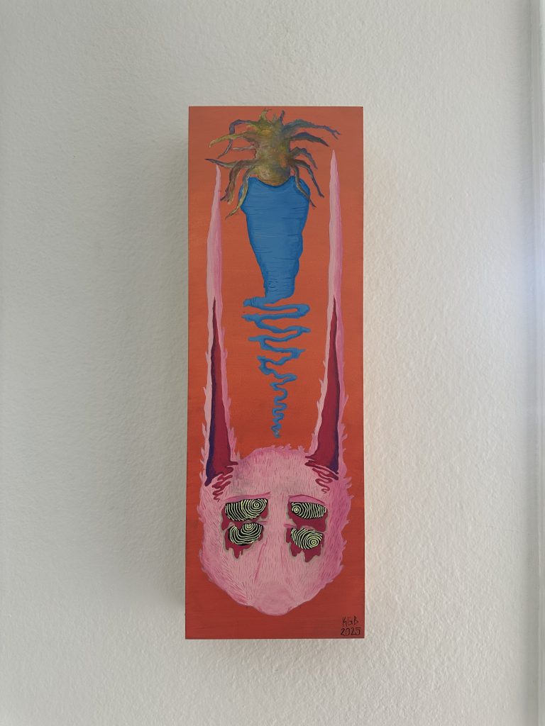 hypnotic carrot, Kurt Brizzolara, kurt Brizzolara Tustin, kurt Brizzolara Orange County, kurt Brizzolara art, kurt art, trippy rabbit, trippy rabbit art, psychedelic rabbit, psychedelic art
